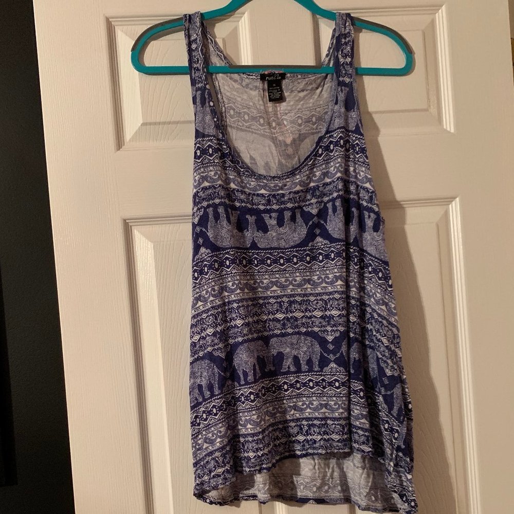 Elephant Print Tank Top